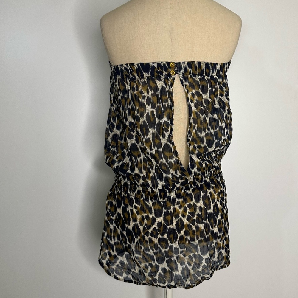 Forever21 animal print strapless top cover up Medium - Picture 2 of 16